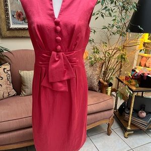 Nanette Lepore Size 10 Deep Peach Sleeveless Dress